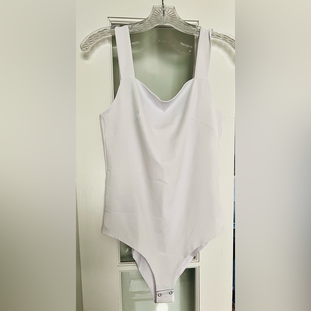 NWT White Square Neck Bodysuit Tank - ReoRia